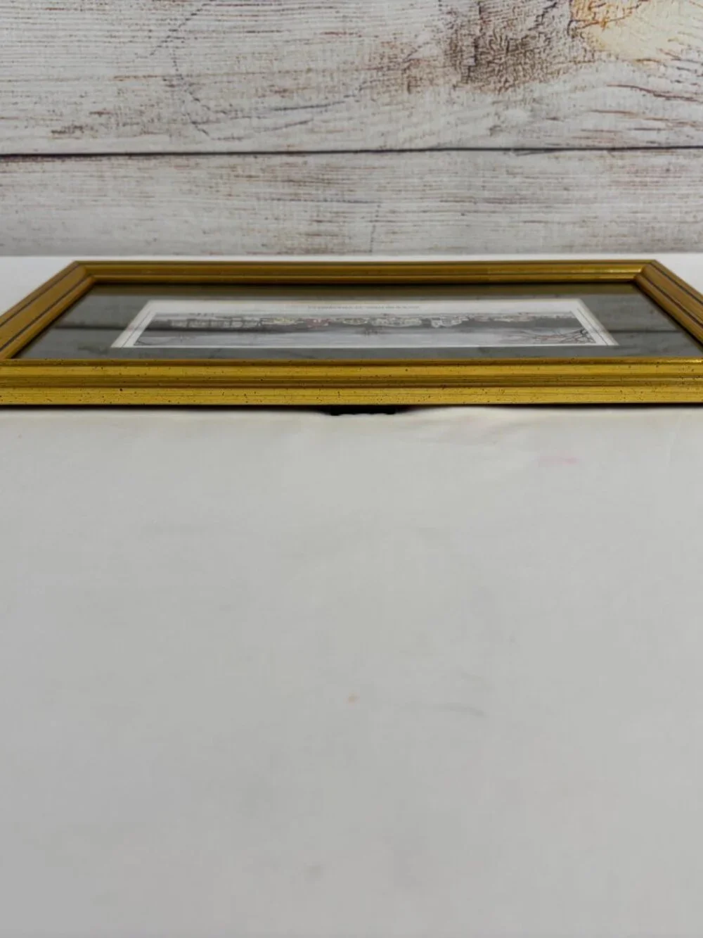 StockBridge At Christmas Norman Rockwell Small Gold Frame Print